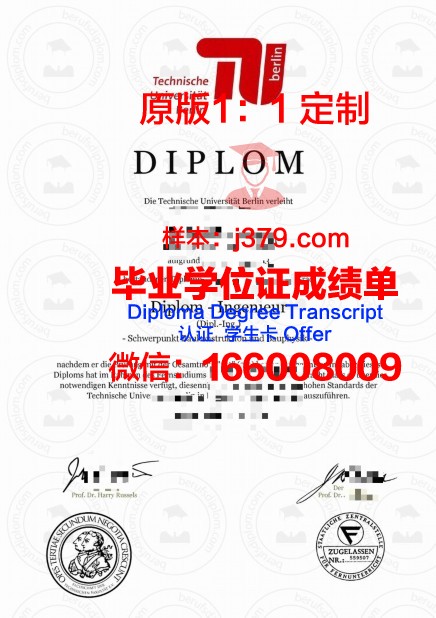 柏林自由大学毕业证书原件