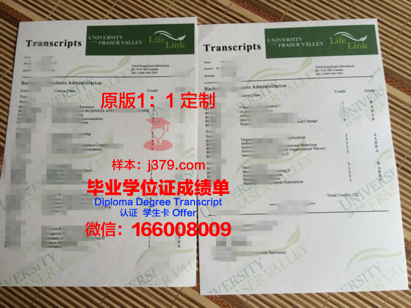 弗雷泽河谷大学学院毕业证书什么颜色