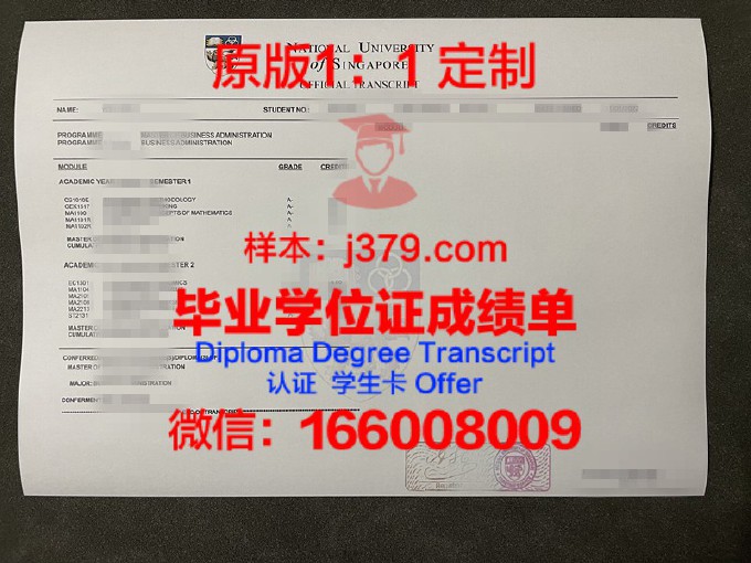 新加坡研究生毕业证(新加坡国立大学研究生毕业证)